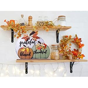 CYNOSA Fall Decorations for Home Blessed Grateful Thankful Fall Decor Wooden Pumpkin Tabletop Signs for Home Thanksgiving Farmhouse Living Room Harvest CYNOSA Fall Decorations for Home Blessed Grateful Thankful Fall Decor Wooden Pumpkin Tabletop Signs for Home Thanksgiving Farmhouse Living Room Harvest