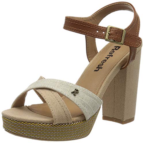 REFRESH 69597.0, Sandali con Plateau Donna, Beige