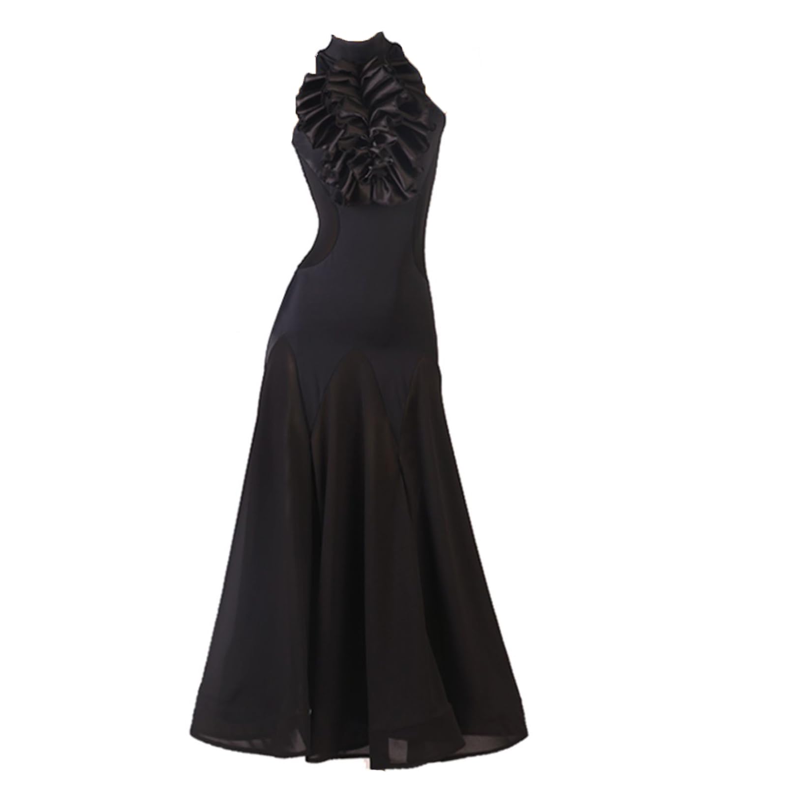 Damen Lyrisch Tanzkleid Ballettkleid Ärmellos Pailletten Trikot Mit Wickelrock Modern Contemporary Tanzkostüme Bühnenanzug