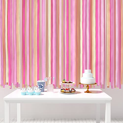 House Of Party Pretty In Pink Crepe Paper Streamers 6 Crepe Paper Rolls 492Ft (1.8 Inch X 82 Ft/Roll) - Pack Of 4 Shades Of Pink, 1 Peach, 1 Yellow Streamers Party Decorations #TOP2