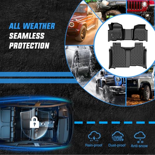 Image of Nilight Floor Mat for Chevy Silverado GMC Sierra 1500 Bench Seat 2019-2026