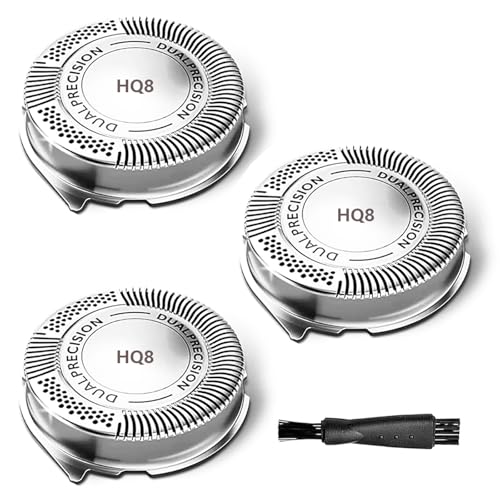 HQ8 Replacement Heads Compatible with Philips Norelco Aquatec Shavers HQ8 Blades Compatible with Norelco Aquatec Replacement Heads for Philips Norelco Razor AT810 PT720 AT880 HQ8505[3 Pack]