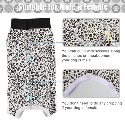 Image of FEimaX Dog Surgery Recovery Suit Female and Male Spay with Pee Hole, Pet Body Suits for Puppy After Spayed, Neuter Surgical Onesie for Small and Medium Dogs Cats, Alternative Bandages E-Collar & Cone