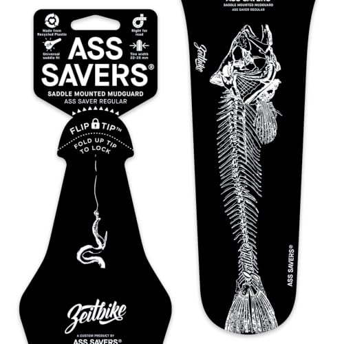 Guardabarros Ass Savers Gen 4 Regular blanco negro para tija sillín clip 3