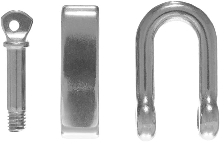 10 Pack Stainless Steel Adjustable D-Shackle for Outdoor Rope or Paracord