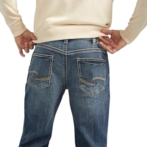 Image of Silver Jeans Co. Men's Zac Relaxed Fit Straight Leg Jean - Legacy