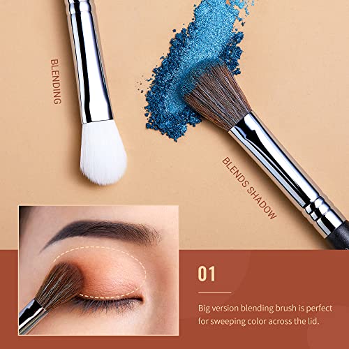 Jessup Eyeshadow Brush Set Professional Eye Blending Brushes For Lid Small Fluffy Soft Eye Brushes 10Pcs, T331 #TOP1