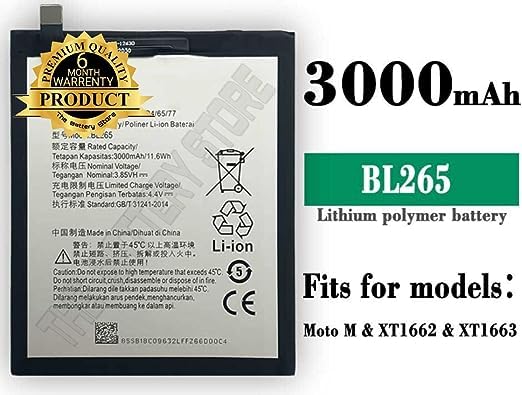 Image of Original BL265 Battery for Lenovo Motorola M XT1662 / XT1663 Battery with 6 Month Warranty ***(P355)