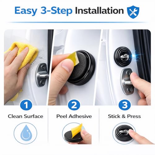 Image of YTM 10 Pcs Car Door Shock Absorber Pads Silicone Door Guard Anti Collision Protector Noise Reduction Buffer Sticker Scratch Guard Universal Fit Car Accessories for All Cars SUVs Interior Safety