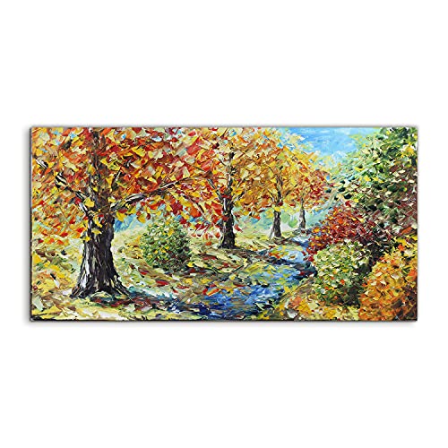 Art photo sur verre trempé 140x70cm au design d'automne haut de gamme