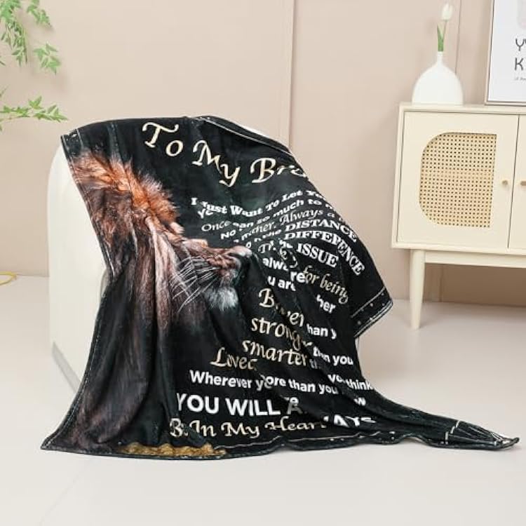 Best Brother Gifts from Sister for Birthday, Big Brother Birthday Gifts for Brother Adult from Sister,Birthday Gifts for Brothers from Sisters, 40x50 Blanket