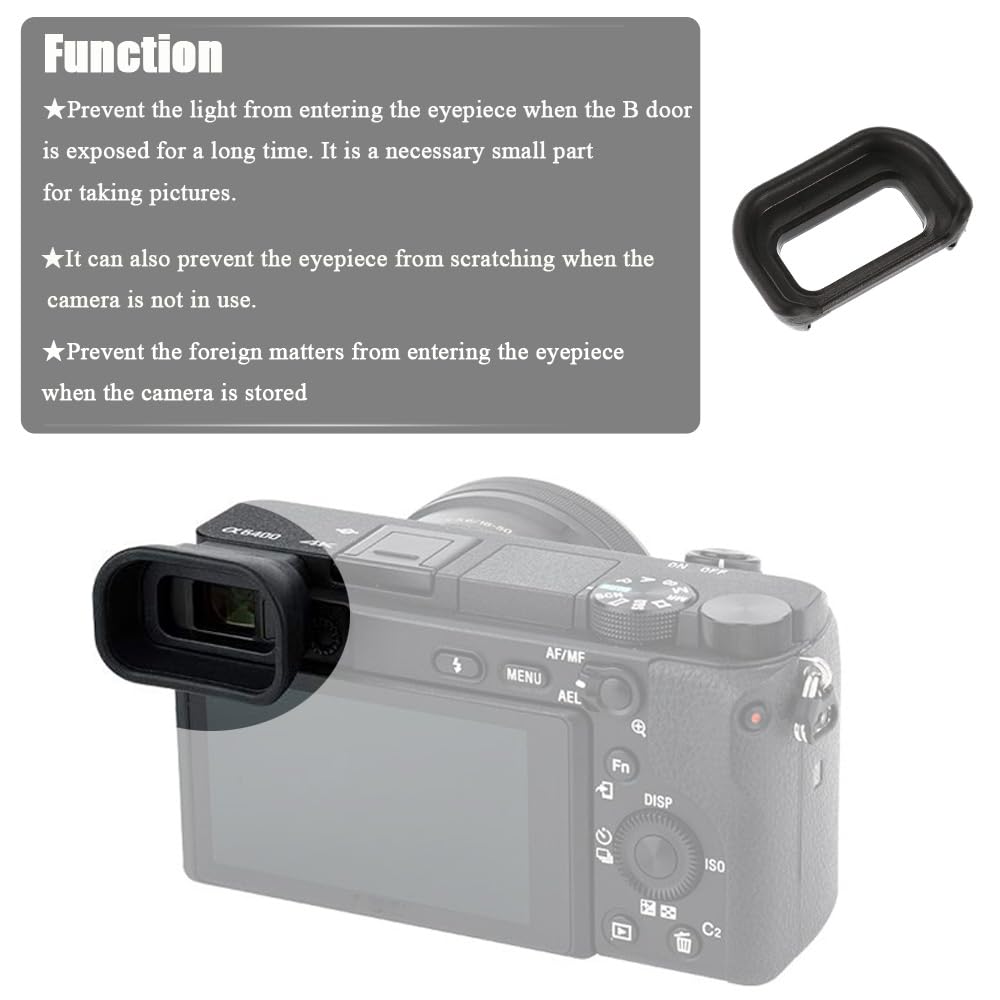 Ocular FDA-EP17 Para Sony A6600, A6500, A6400 | Visor De Repuesto Que Protege De Luz, Polvo Y Arañazos
