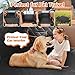 IJVAE Truck Back Seat Extender for Dogs Hard Bottom Holds 500lbs,Dog Car Seat Cover for Back Seat, Waterproof and Can be stored Dog Hammock for Car SUV