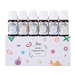 6 Blends Essential Oils Set – Organic Aromatherapy Holiday Gift Set, Essential Oil Kit in Eucalyptus, Lavender, Lemon…