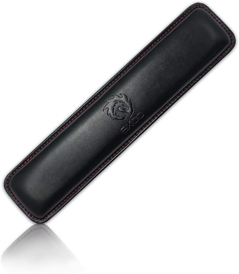 PU Leather Keyboard Wrist Rest Pad With Memory Foam Inside Easy Typing, Anti-Slip Wrist Support for Keyboard Suit for Gaming, Office & Home(370 * 82 * 25mm)