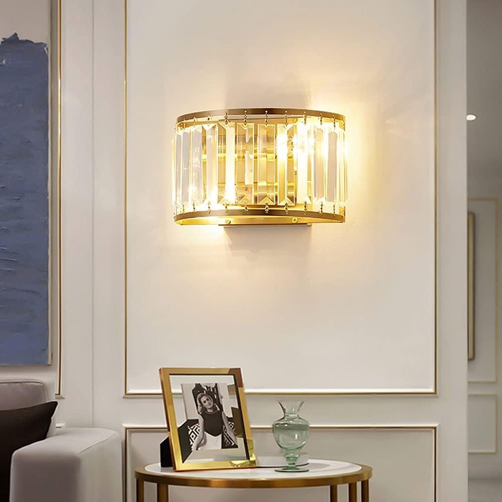 MYUYEE Crystal European Style Luxury D Luxury Wall Lights Wall Mounted E14 Sconces Background,Chaner Lamps