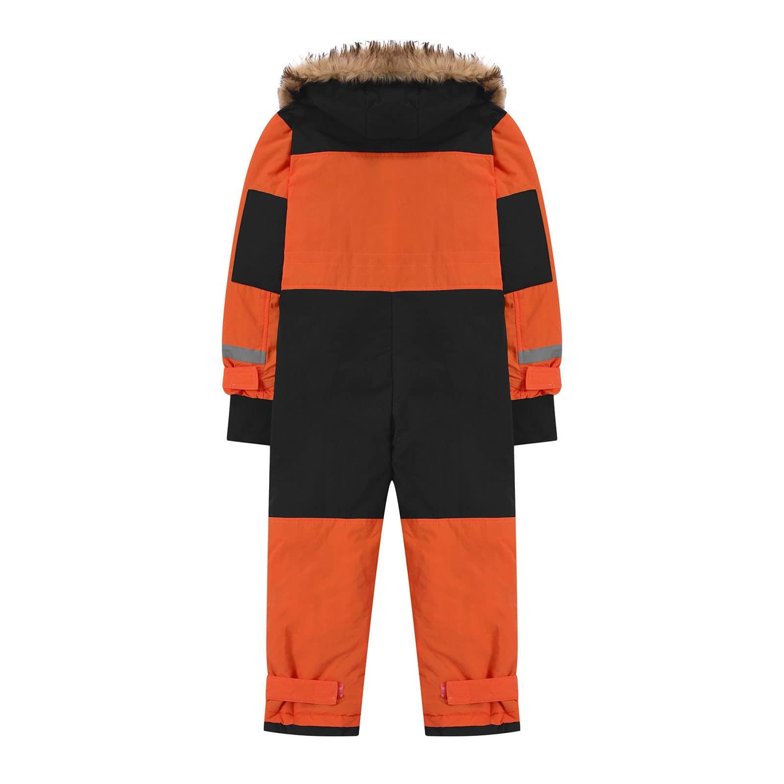 Combinaison de Ski Enfants Garçons Fille Doudoune à Capuche Zippé Imperméable Combinaison Pluie Enfant Ado Ensembles de Neige Veste en Duvet Hiver Chaud Tenue Plein Air