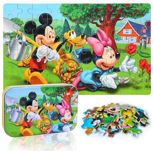 LELEMON Puzzles for Kids Ages 4-6, 60 Piece Puzzles for Kids Ages 3-5 in a Metal Box, Educational Jigsaw Puzzles Childrens Puzzle Games Puzzle Toys for Girls and Boys