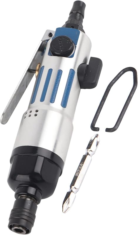 1/4" Pneumatic Screwdriver, 9000RPM Reversible Air Screwdriver Tool, Industrial Straight Hand Driver for Metal/Woodworking