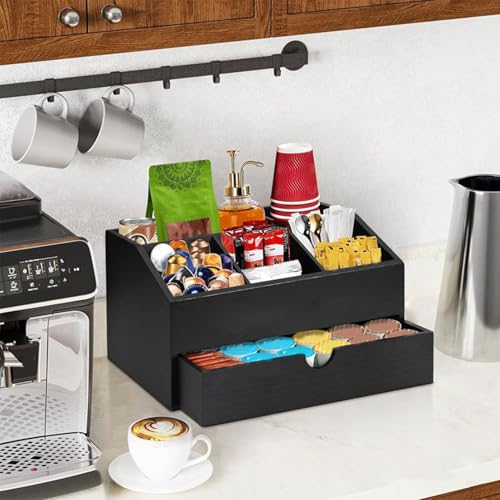 Porte-sachets de thé compact à compartiments pour petits appartements - 7