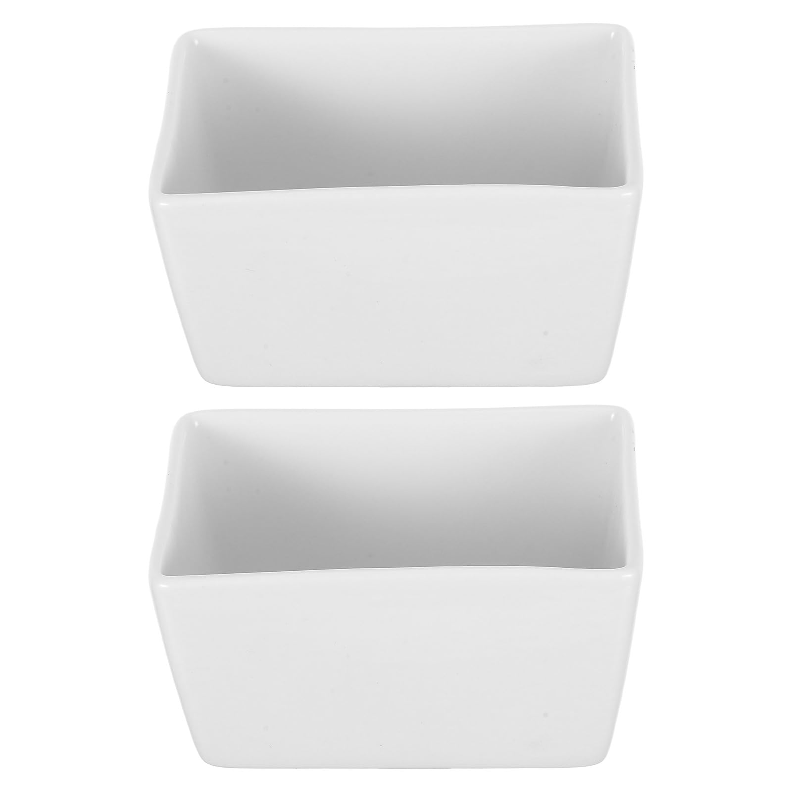 Contenitore per Zucchero in Ceramica Bianca Rettangolare 2 Pezzi Barattolo Zuccheriera Multifunzionale 170Ml Porta Bustine Zucchero e Caramelle per Cucina e Tavolo da Pranzo