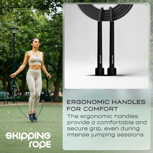 Image of Solpro Aero Adjustable Jump Rope Skipping Rope for men, women, kids, boys, girls | Unisex, Tangle-Free, Durable, Ideal for fitness, cardio, agility & home workouts