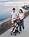 Momcozy TuckGo Lightweight Travel Stroller, One Click Fold for Toddlers 6M-3Y, 33L Bottom Storage, Compact Easier Air Travel, Travel Bag Included, 3-Position Recline, UPF 50+ Canopy, 5-Point Harness