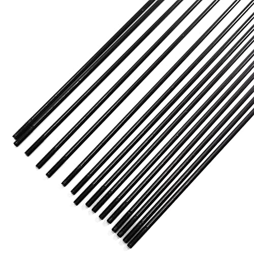 Rayons de vélo 14g noirs 252mm avec capuchon en cuivre lot de 16 rayons