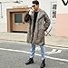 Men's Faux Fur Coat Long Heavyweight Furry Parka Overcoat Winter Fleece Warm Luxury Fur Jackets Thick Thermal Lined Cardigan Outwear Fashion Fluffy Faux Fur Open Front Costume
