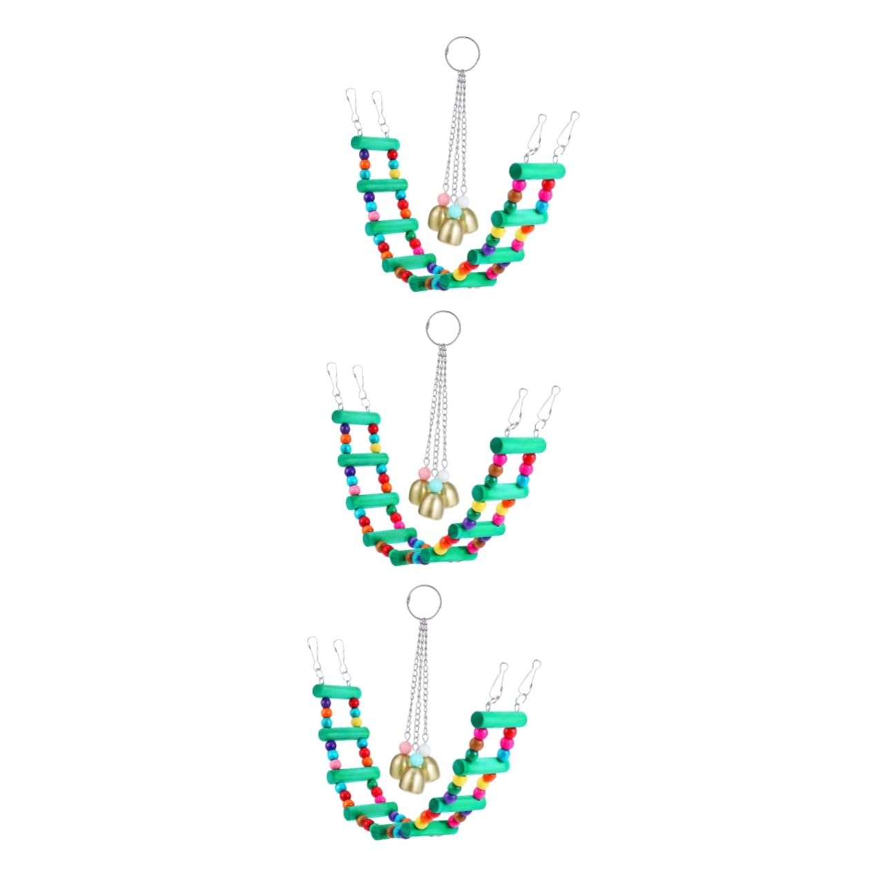 ABOOFAN 3 Set Di Giocattoli Per Altalena Per Pappagalli Giocattoli Per Gabbie Per Uccelli Per Scale Per Parrocchetti E Altalene Forniture Per Animali Domestici 2 Pezzi*3