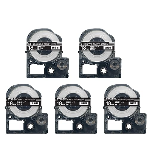 �L���O�W�� �p �e�v�� PRO 18mm ���� ������ ST18SW �������x�� ���S�� �݊��e�[�v 5�Z�b�g | KING JIM SR-GL1/2 SR-MK1 SR-R560/680/980 SR-RK2 SR45/55/150/170/250/3