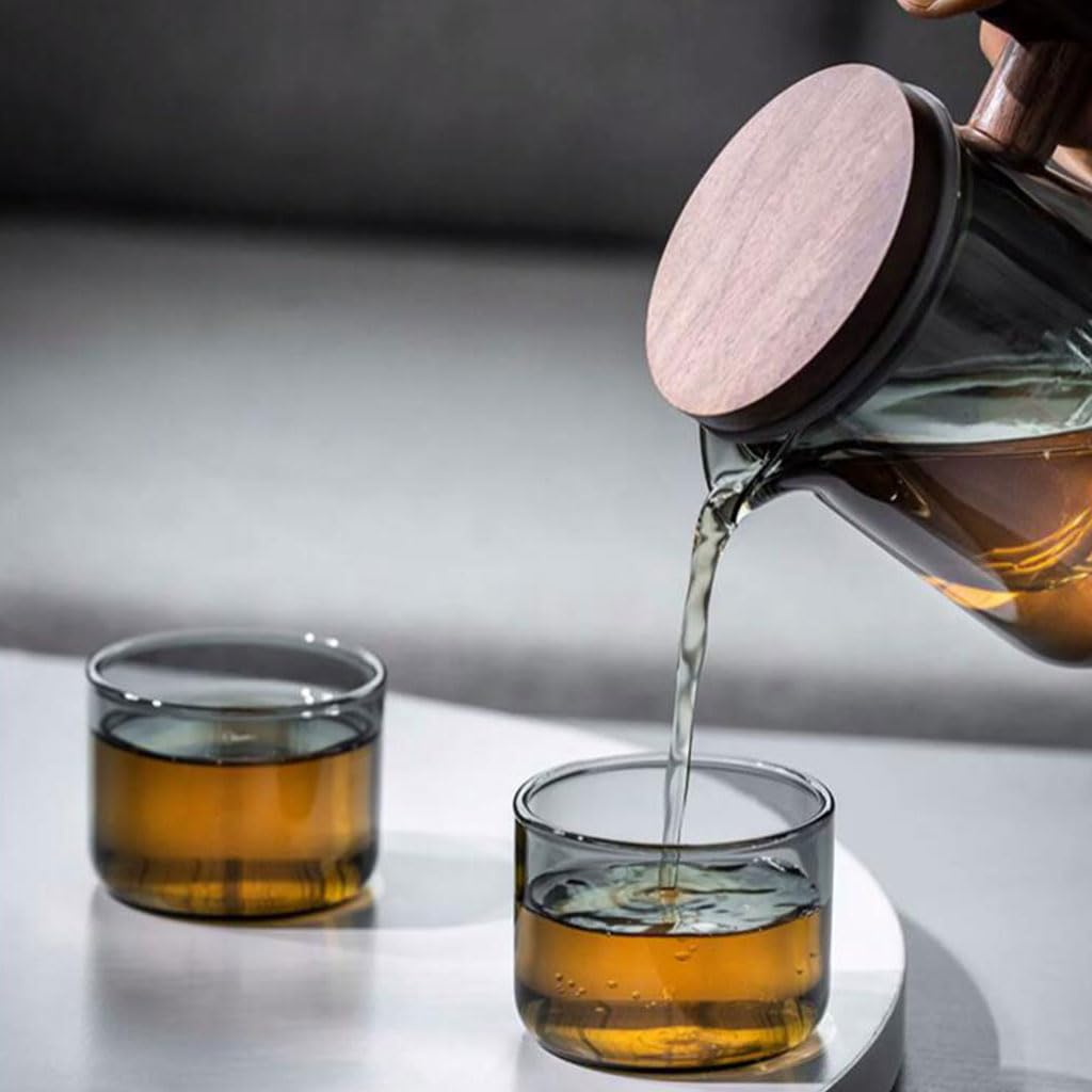 Einfache Teekanne für zu Hause, Teeservice, Glas-Teekessel mit Einsatz, tragbarer Teebereiter, Behälter 400 ml/14,1 Unzen