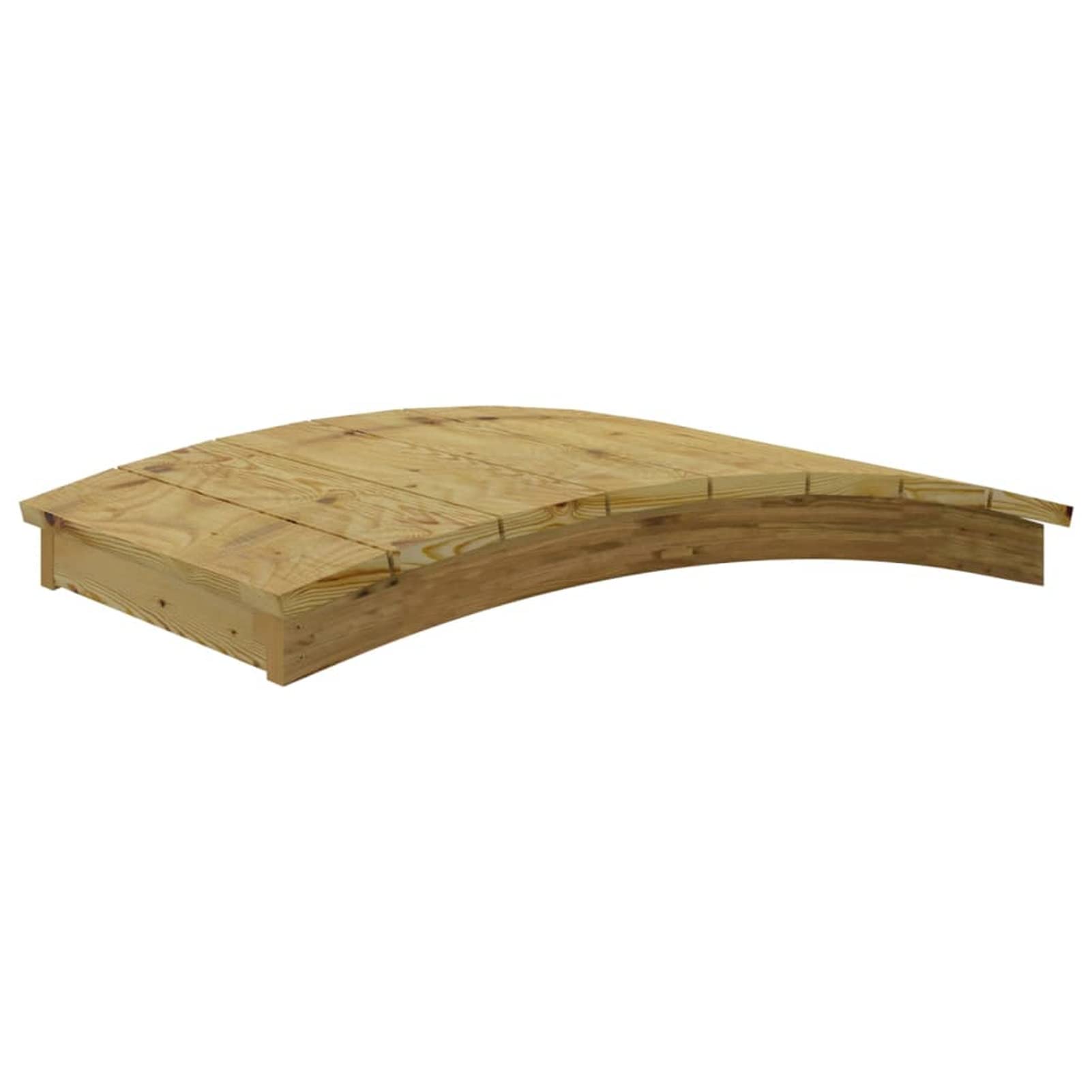 Ponte da Giardino 110x74 cm in Massello di Pino Impregnato,Ponte Ponticello da Giardino in Legno per Laghetto con Passerella ad Arco,Impermeabile per Esterni