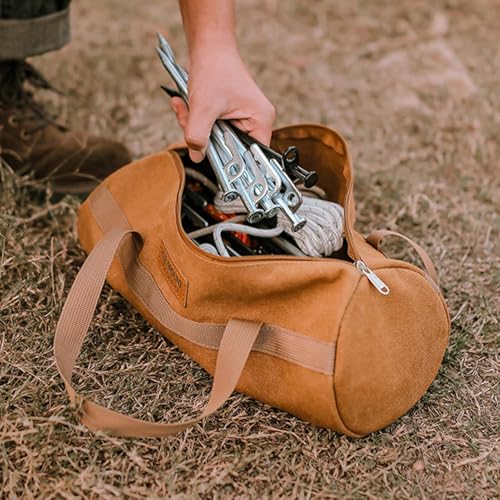 Estacas para tienda de campaña protegidas en bolsa de doble capa portátil 8