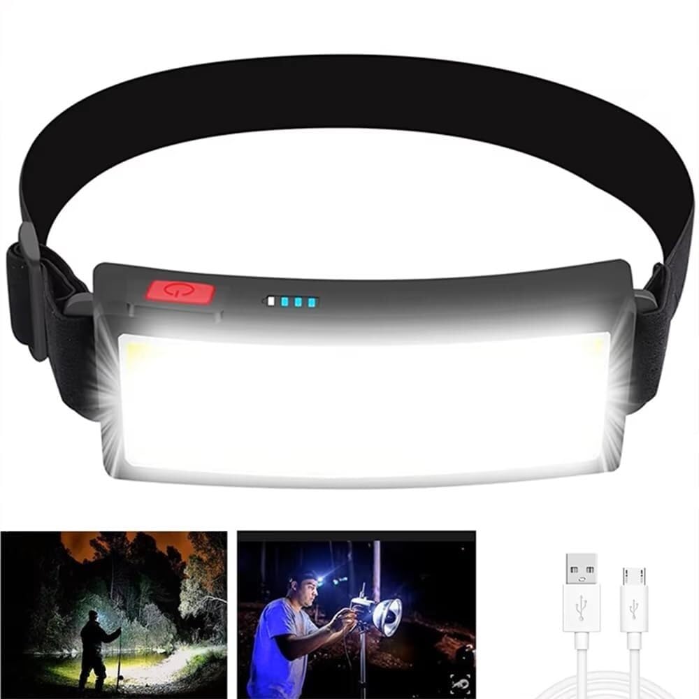 Przenośne reflektory LED COB do użytku na zewnątrz, ładowane przez USB, do wspinaczki, na kemping i do wędkowania