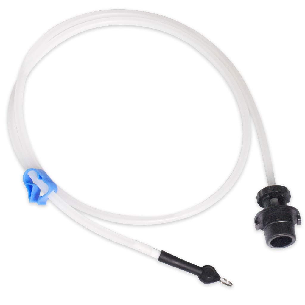FIRSTINFO 4.9 feet (59 inches) Long Silicone Brake Bleeding Hose with Oil Stopper Valve