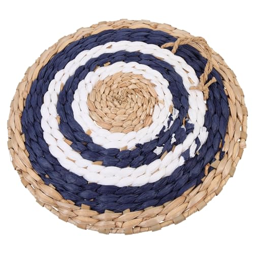 Toyvian Decoración Colgante de Pared Tejida de Junco Estilo Nórdico, Tamaño Mediano, Color Natural, para Dormitorio y Sala de Estar, Accesorio Decorativo Artesanal y Ligero