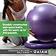 Gaiam Essentials Balance Ball & Base Kit, 65cm Yoga Ball Chair, Exercise Ball with Inflatable Ring Base for Home or Office Desk, Includes Air Pump - Navy