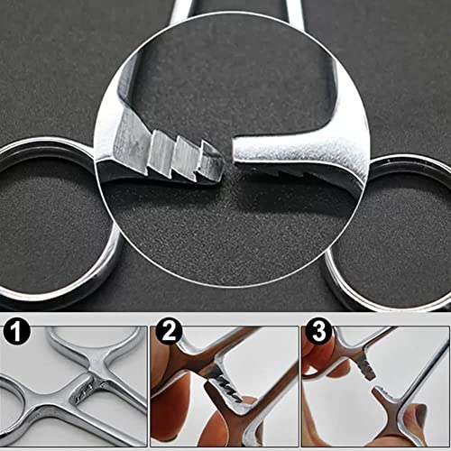 Ohrhaarpinzette für Haustiere, Edelstahl Hemostat, Haustierpinzette für Hunde und Katzen, Hemostat, Tierärztliche Zange, Haustier Puller Pinzette, Klemme mit geradem Ende, Haustier Puller Pinzette