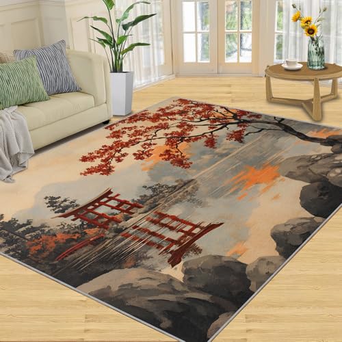 Tapete japonés 120x180 cm para sala y dormitorio miniatura 2