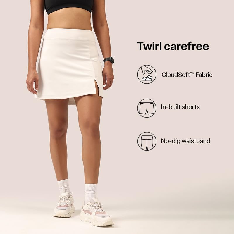 Image of BlissClub Ultimate Skorts | in-Built Shorts | Side Pocket | Side Slit at Hem | Invisible Back Pocket | CloudSoft TM Fabric