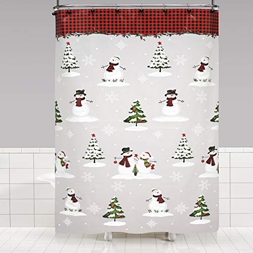 SKL HOME by Saturday Knight Ltd. Woodland Winter Shower Curtain, Red - Image 3