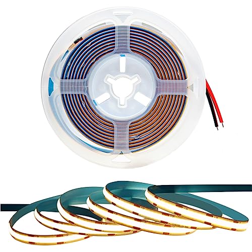 Tesfish Striscia LED, COB Nastri LED DC 12V 5M 320...