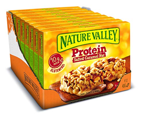 Nature Valley Protein Salted Caramel Nut, 8er Pack (8 x 160 g Multipack mit je 4 Proteinriegeln)