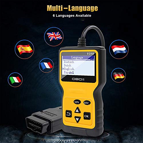 Kebert OBD2 Scanner, Enhanced Universal Car OBD Fault Code Reader Professional OBD Auto Scanner Wired Car Check Engine Light Error Analyzer Diagnostic Scan Tool for All OBD II Protocol Vehicles1996+ - Thumbnail 2