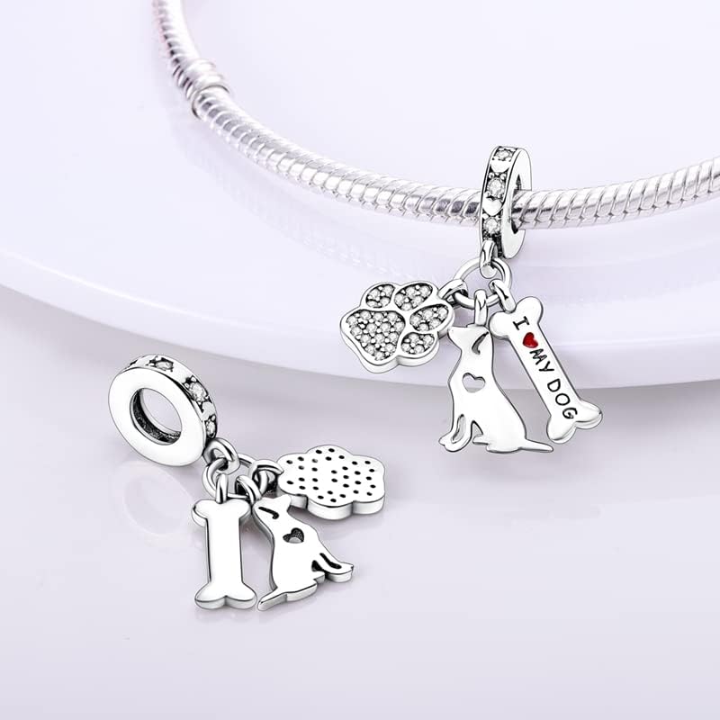 CYCUFF 925 Sterling Silver Charms Suitable for Charm Necklaces, Bracelet Pendants Beads Jewellery Gift for Women Family Friends - Image 3