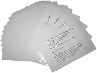VANRA 24 Piece Paper Shredder Oil Sheets Lubricant Sheets, Shredder Maintenance Paper Documents Cutting Tool for Office School Home