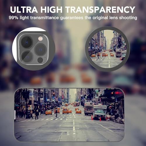 Image of Xmon Camera Lens Protector for iPhone 15 Pro (1 Pack) - 3D Premium Tempered Glass, Ultra-Clear, Anti-Scratch, Easy Installation - Black