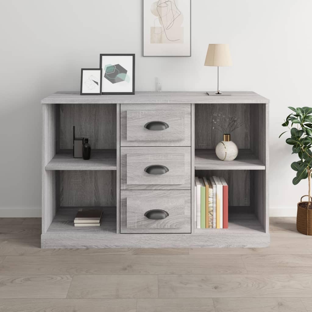 Aparador gris Sonoma de 104,5 cm en madera de ingeniería para almacenamiento