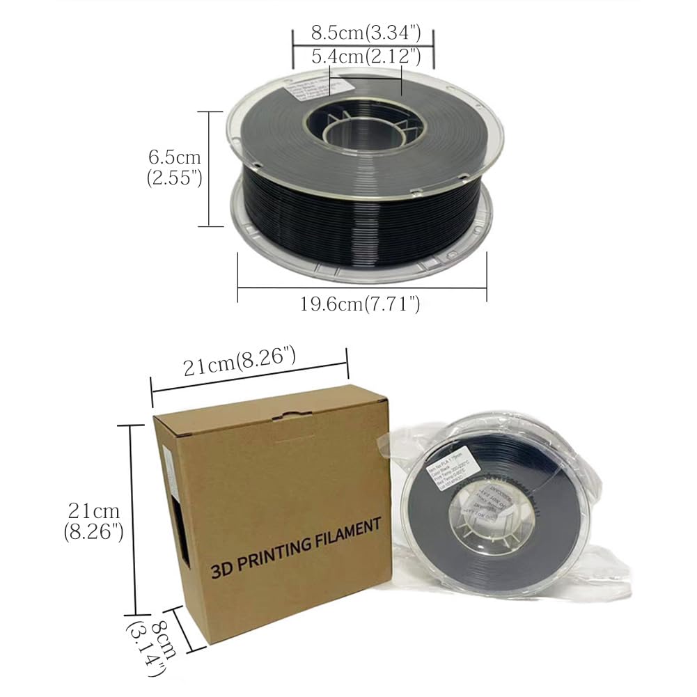 Accesorios Para Impresoras 3D|Filamento Para Impresora 3D De Fibra De Carbono PETG|Filamento Para Impresión 3D 1,75mm(+/-0,03mm)|Suministros De Impresión 3D,Gris,1 Kg (2,2 Libras)/carrete